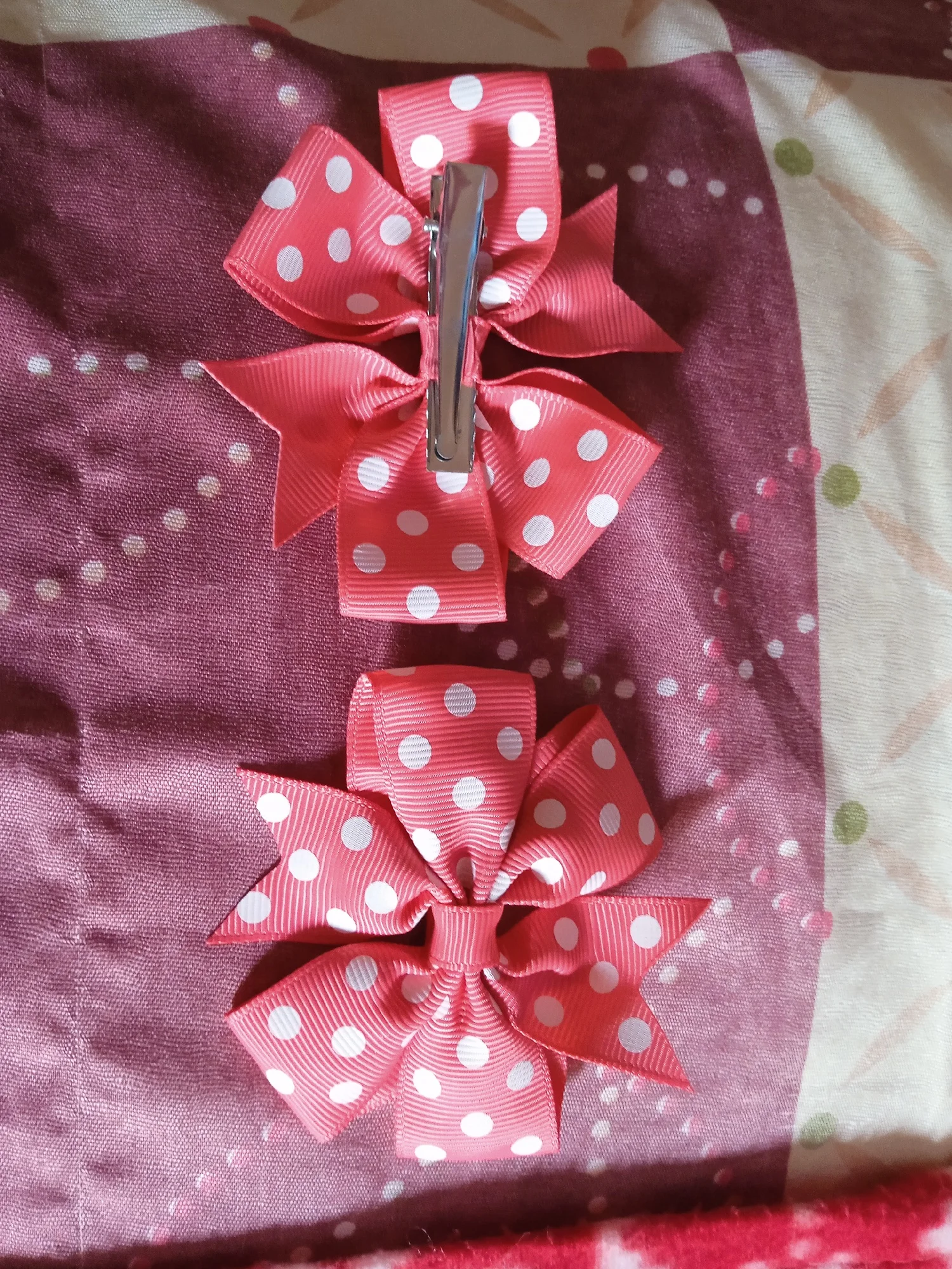 1piece 3 Inch Baby Girl Dot Bowknot Hair Clip for Kids Princess Polka Bows Grosgrain Ribbon Boutique Headwear Hair Accessorises photo review