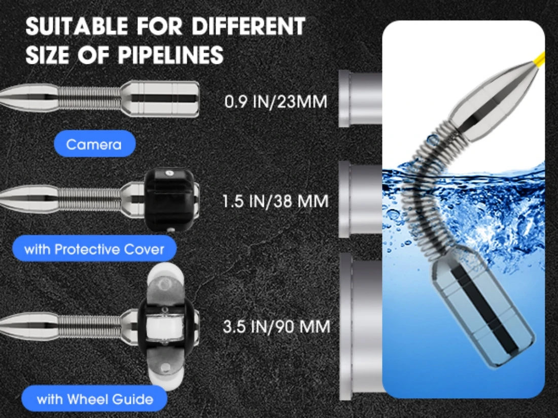 Imagem -04 - Syanspan Pipe Inspection Câmera hd Screen Dvr 16gb Ip68 20 m 30 m 50m 23 mm 17 mm 6.5 mm Dreno de Esgoto Pipeline Endoscópio Industrial