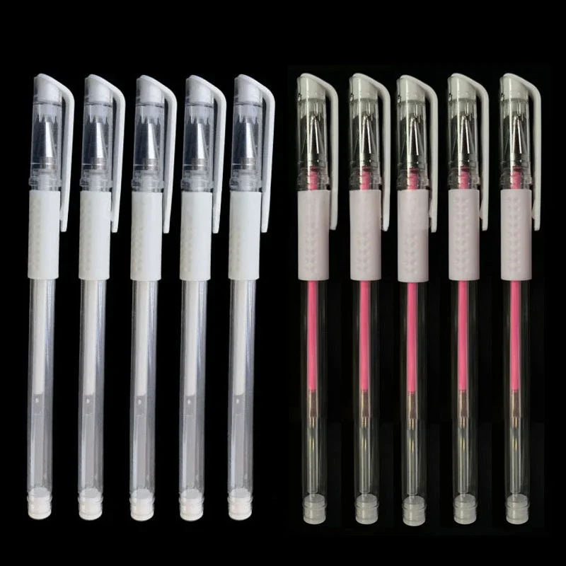 10szt Pink White Brow Pen Skin Pen Waterproof Eyebrow Lip Tatoo Gel Marker Pen for Microblading Eyebrow Lip Scribe PMU Tool — zdjęcie 2