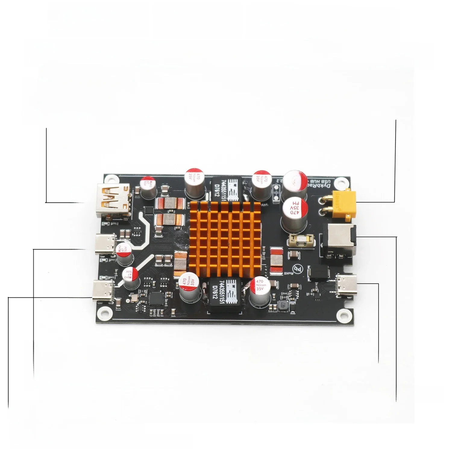 140W USB Ładowarka samochodowa PD Szybkie Ładowanie Konwerter Stacjonarny Ładowanie Adapter QC PD 3.0 3.1 DC 5525 12V 24V DO napędu flash typu C — zdjęcie 2