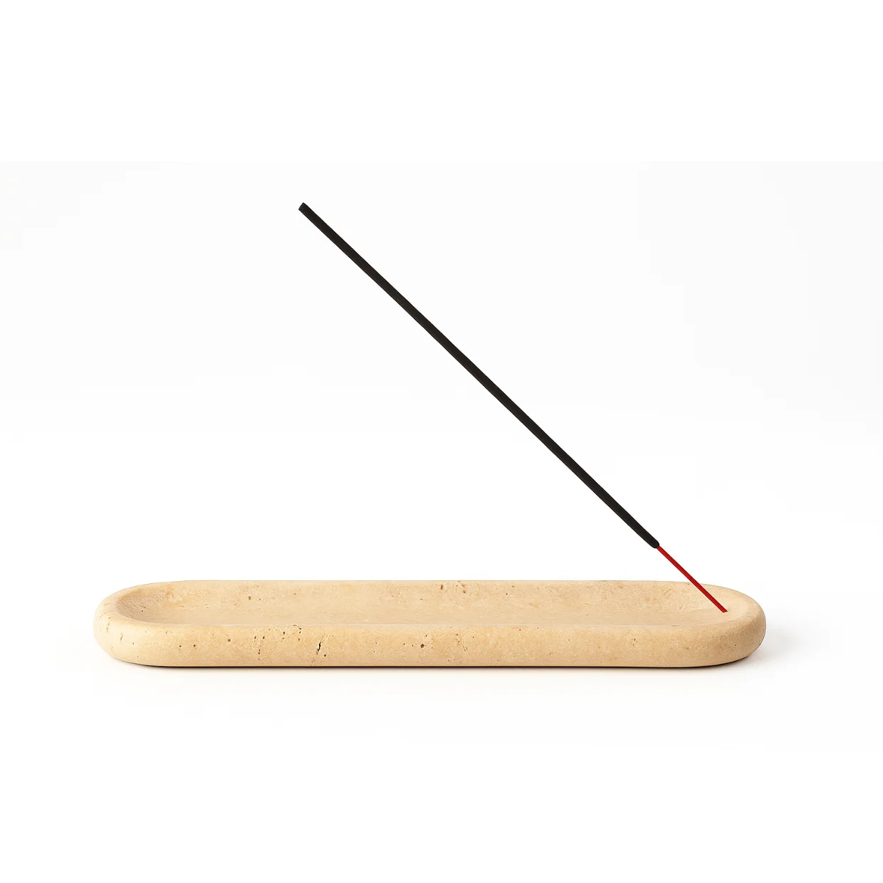 Portaincensi in Marmo Naturale Beige 🪨 | Fatto a Mano in Italia 🇮🇹 | Bruciatore per Bastoncini di Incenso | Accessorio Decorativo per Casa e Benessere - Kalu Creations