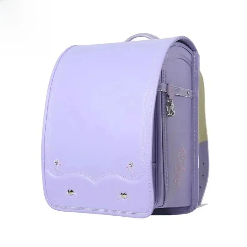 Plecak szkolny w stylu japońskim dla dziewczynki Plecak Randoseru Automatyczna tornister Japoński tornister z haftem PU Bookbag dla dziewczynek — zdjęcie 2