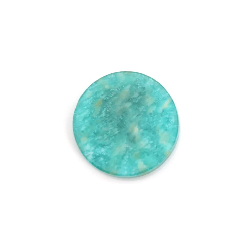 5pcs Peru Amazonite Disc Cabochon Flat Round 8-20mm Genuine Natural Stone For Jewelry Making Ring Earrings DIY Pendant