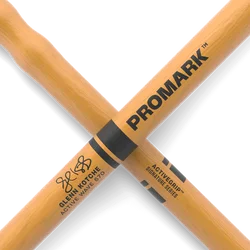 Promark by D'addario American Hickory Glenn Kotche Active WaveHandle 570 Drumsticks, Wood Tip, ActiveGrip Coating