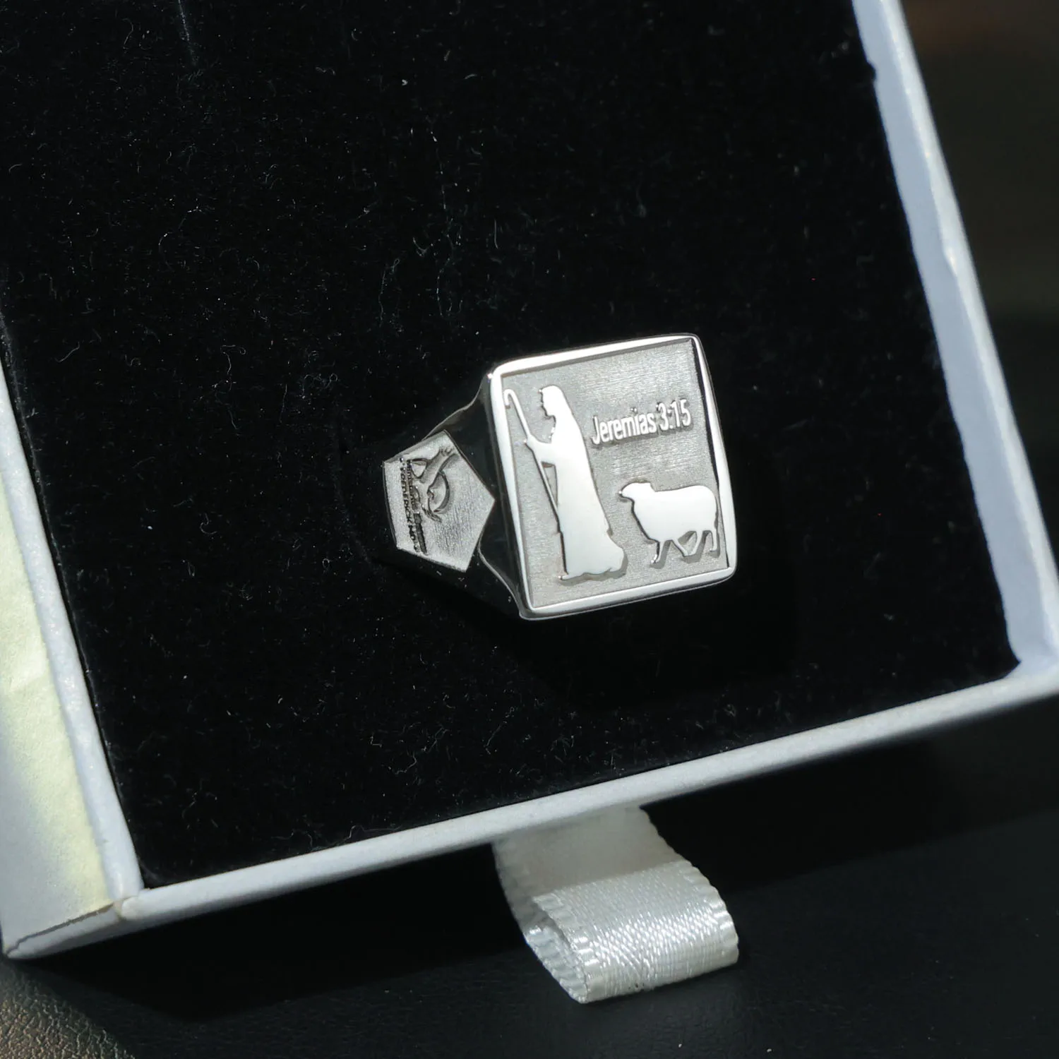 925 Solid Silver Logo Ring 3D Fashion Personalized Logo Jewelry For Men Women Wholesale
