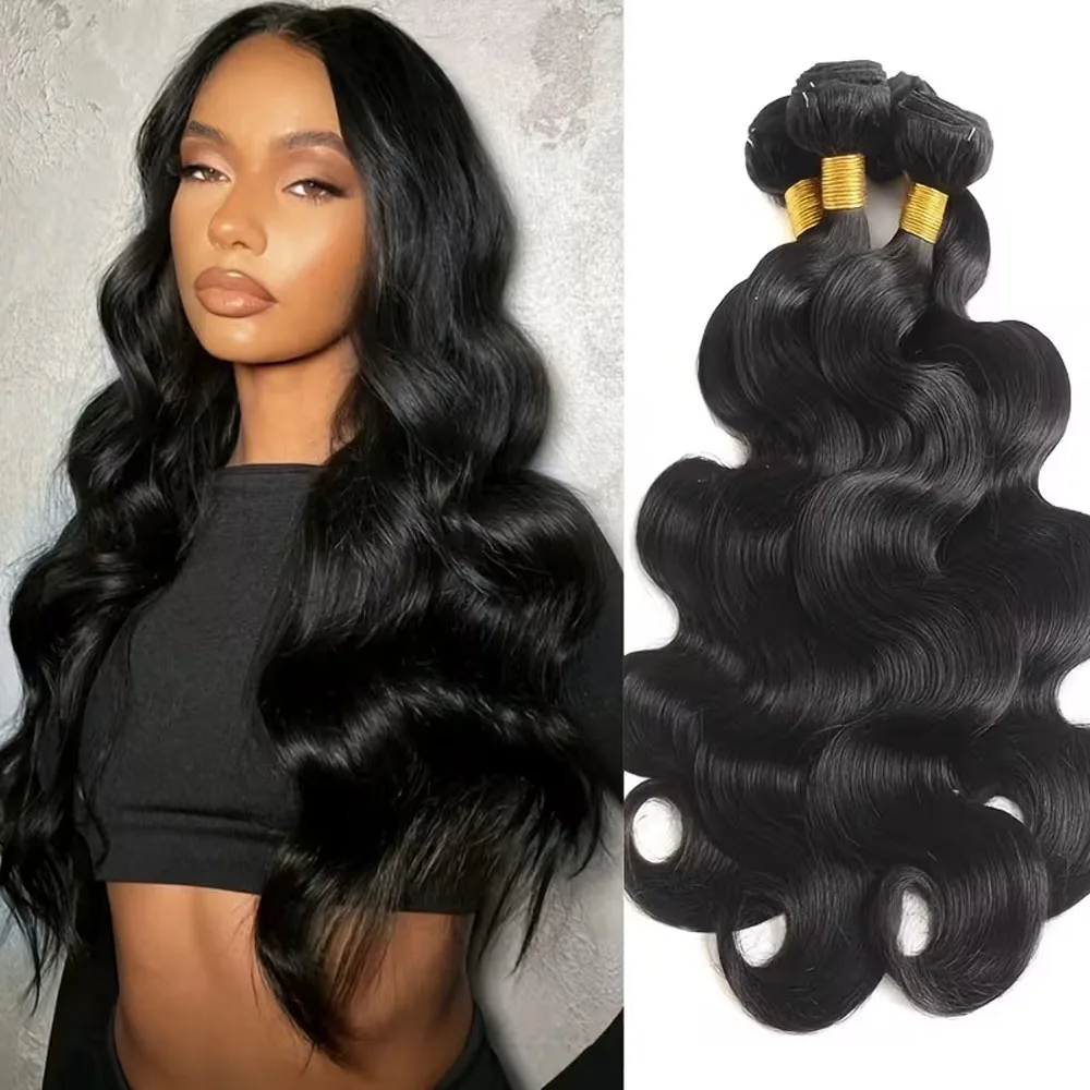 

22 32 42 дюйма Объемная волна 3 4 пучка Бразильский Реми 100% необработанные необработанные человеческие волосы Волнистые двойные пучки Плетение наращивания