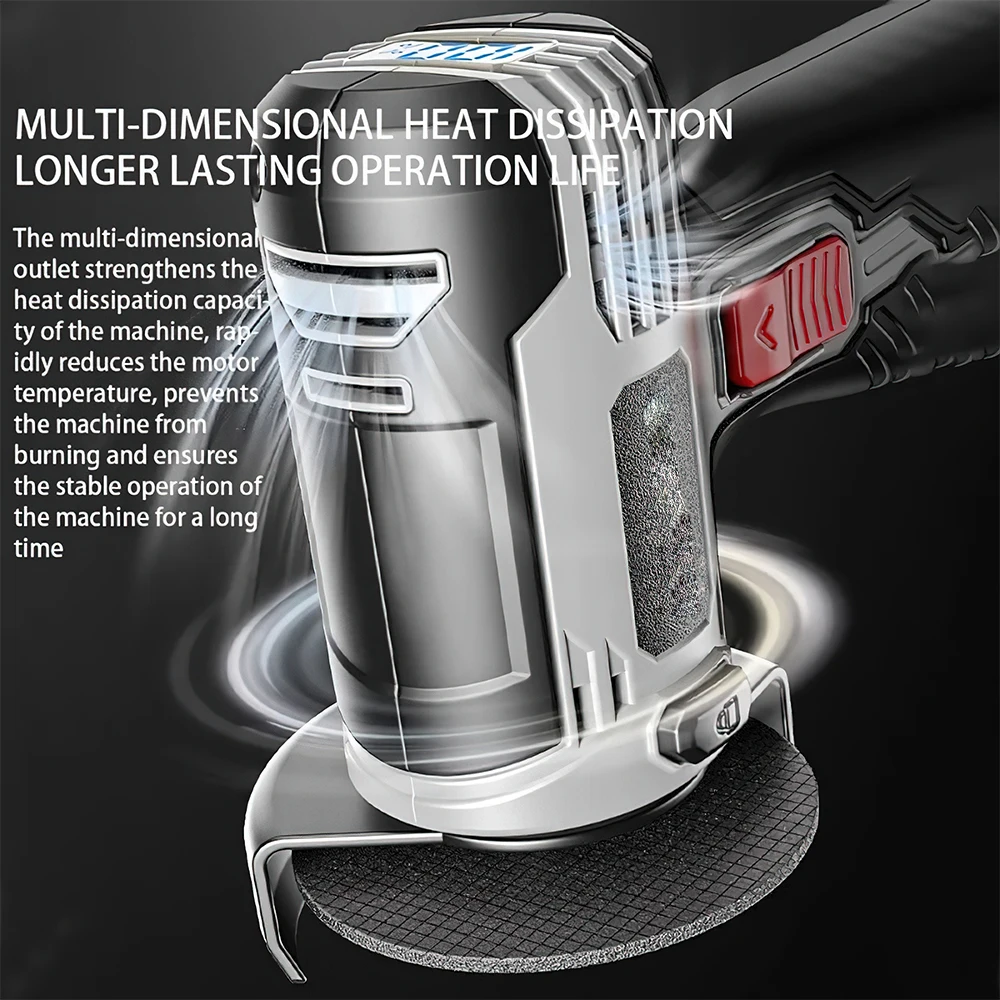 16,8V Mini-Winkelschleifer Tragbare Lithium-Batterie Große Kapazität Polier- Schleif- und Schneidemaschine für Haushaltswerkzeuge – Detail 13