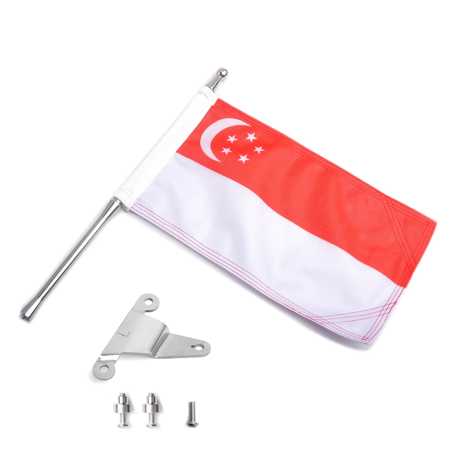 Panical - Gold Wing Moto Flag Acessórios para Honda, Singapore Travel Tools, Flagpole Set, suporte de tronco, GL1800, 2021-2024