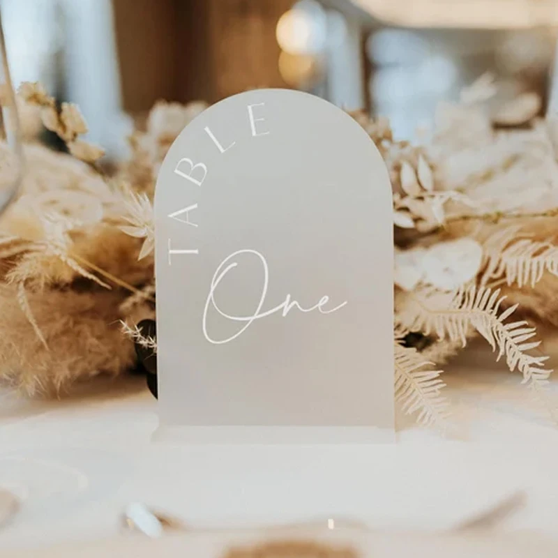 

Frosted Acrylic Table Numbers,Wedding Signage,Table Signs,Table Numbers,Wedding Stationery,Reception Signs,Arched Table Numbers