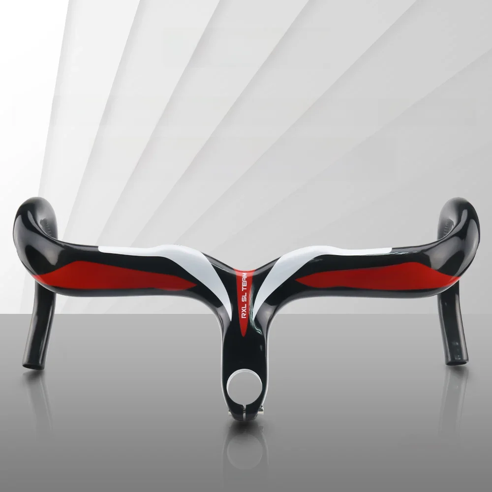 AliExpress RXL SL Bike Carbon Road Handlebar 3K Glossy Bicycle Handle bar Ultra-light Integrated Handlebars and Stem Carbon Drop Handlebar