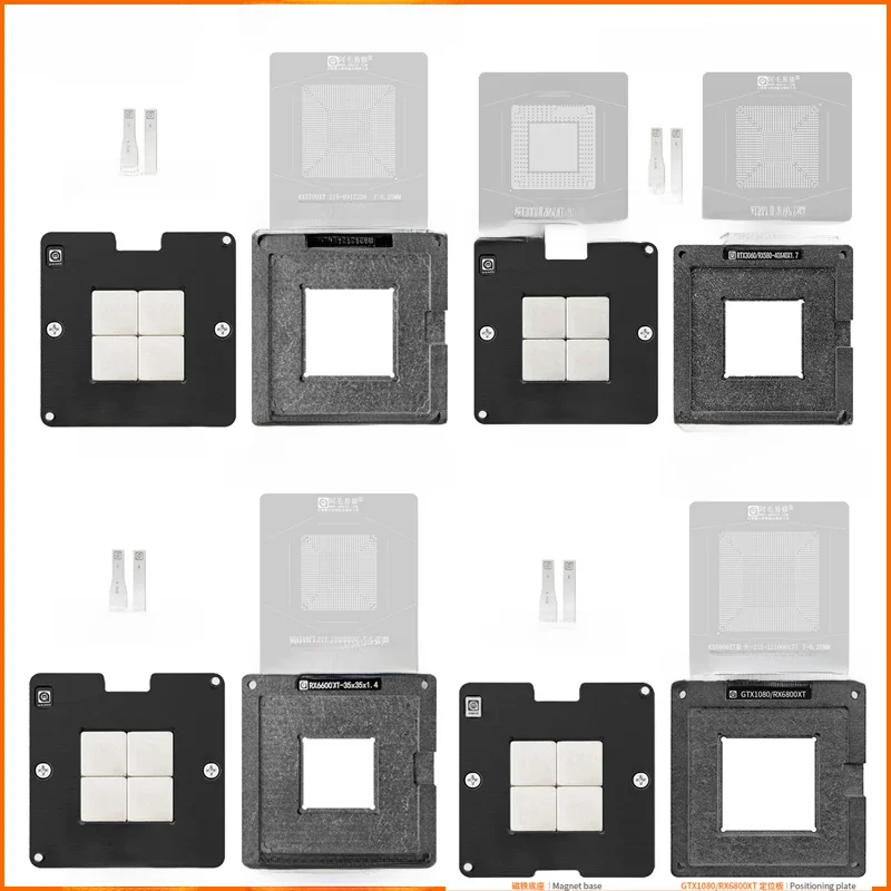 Amaoe Planting Tin Platform BGA Reballing Stencil RTX3060 GN20-E3-A1 RX580 RX5700XT 215- 0917220   RX6600XT 215- 130000006   RX6800XT — zdjęcie 2
