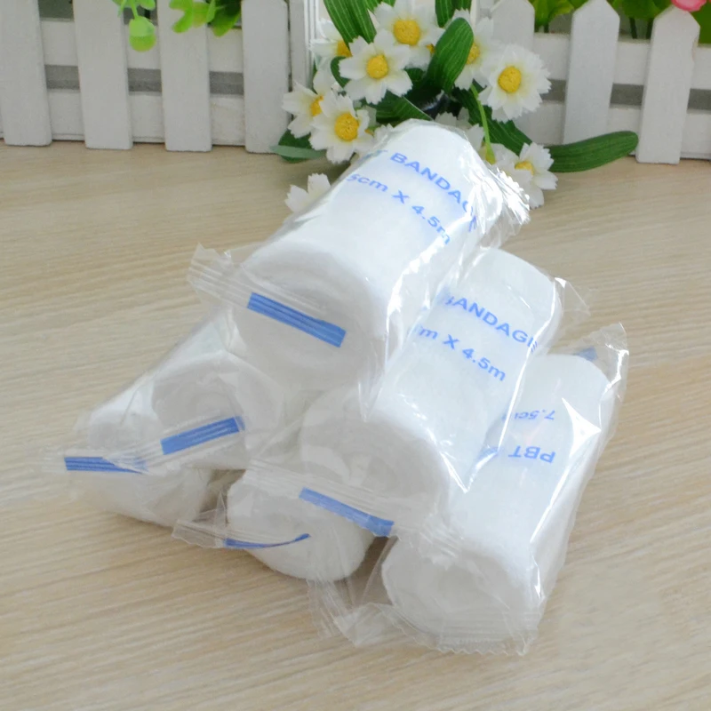 

12 Rolls Elastic Bandage Skin Friendly Breathable First Aid Kit Gauze Wound Dressing Medical Nursing Emergency Care Bandage