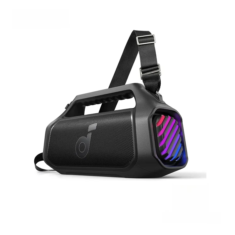 soundcore Boom 2 Plus Outdoor Speaker, 140 W, 2+2 Channel, BassUp 2.0, 20h, Quick Charge, IPX7 Waterproof, RGB Lights, USB-C, Po