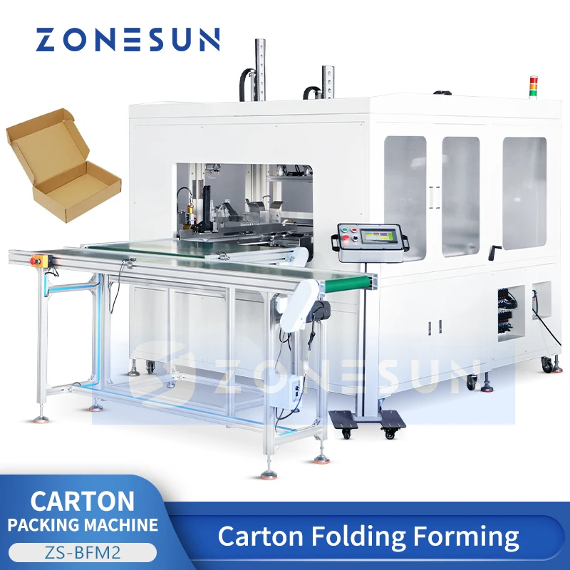 ZONESUN ZS-BFM2 Carton Folding Machine Automatic Carton box Packaging Cartoning machine