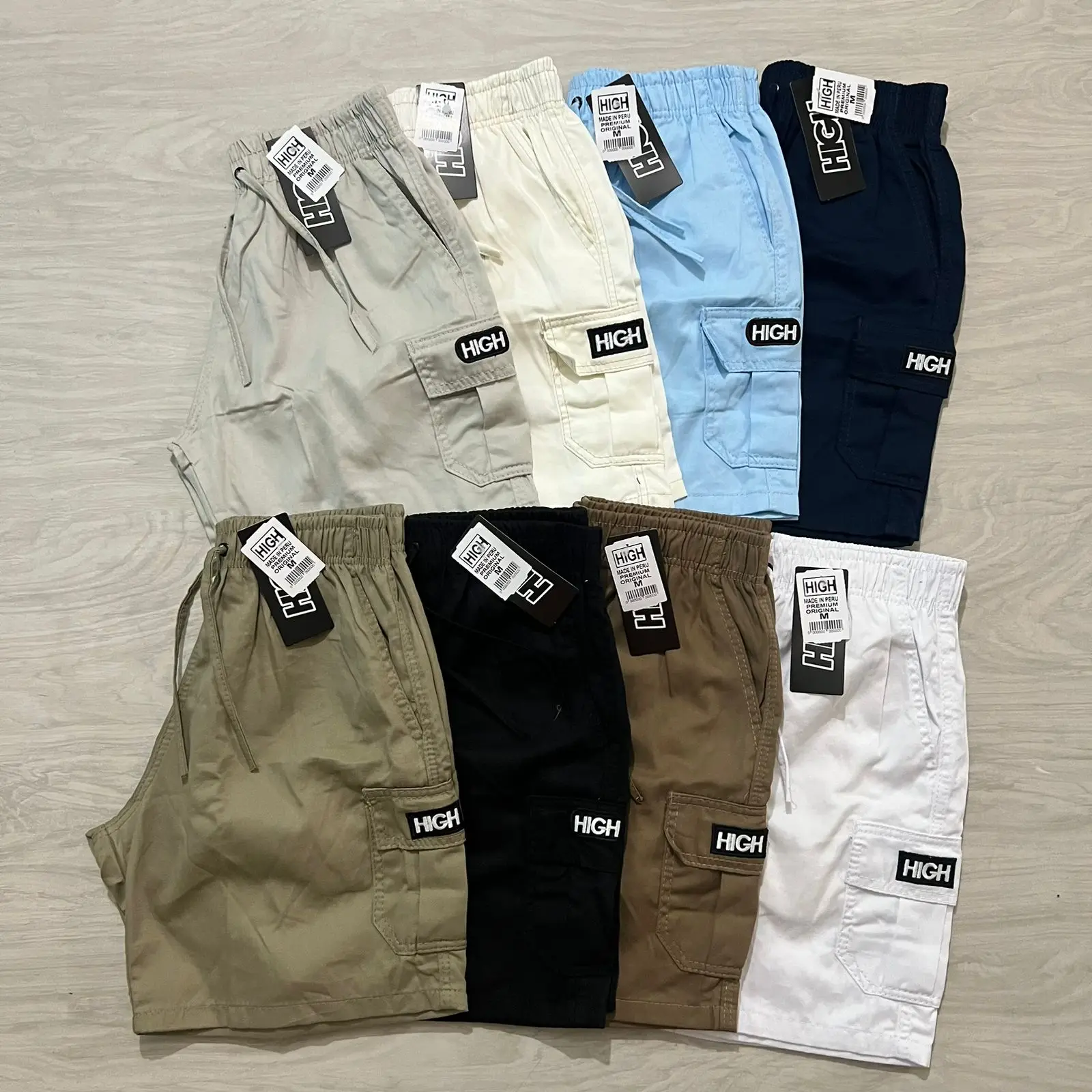 kit 3 BERMUDA CARGO MASCULINA SARJA COM ELASTANO