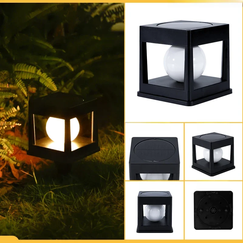 Solar Column Head Light, Waterproof Outdoor Buried Lights, Led Post Caps Lamp, for Garden Villa Gate  Wooden Posts Camping Decor