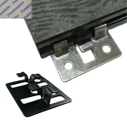 100Pcs Stainless Steel Square Hidden WPC Decking Clip 3 Claws
