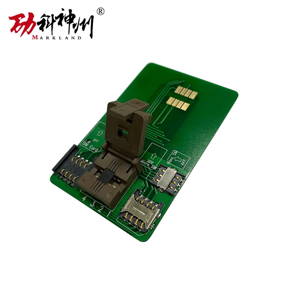 MCT20 IOT chip ISO7816 interface to DFN8, SOP8, VSOP8 test socket_adapter board_programming socket
