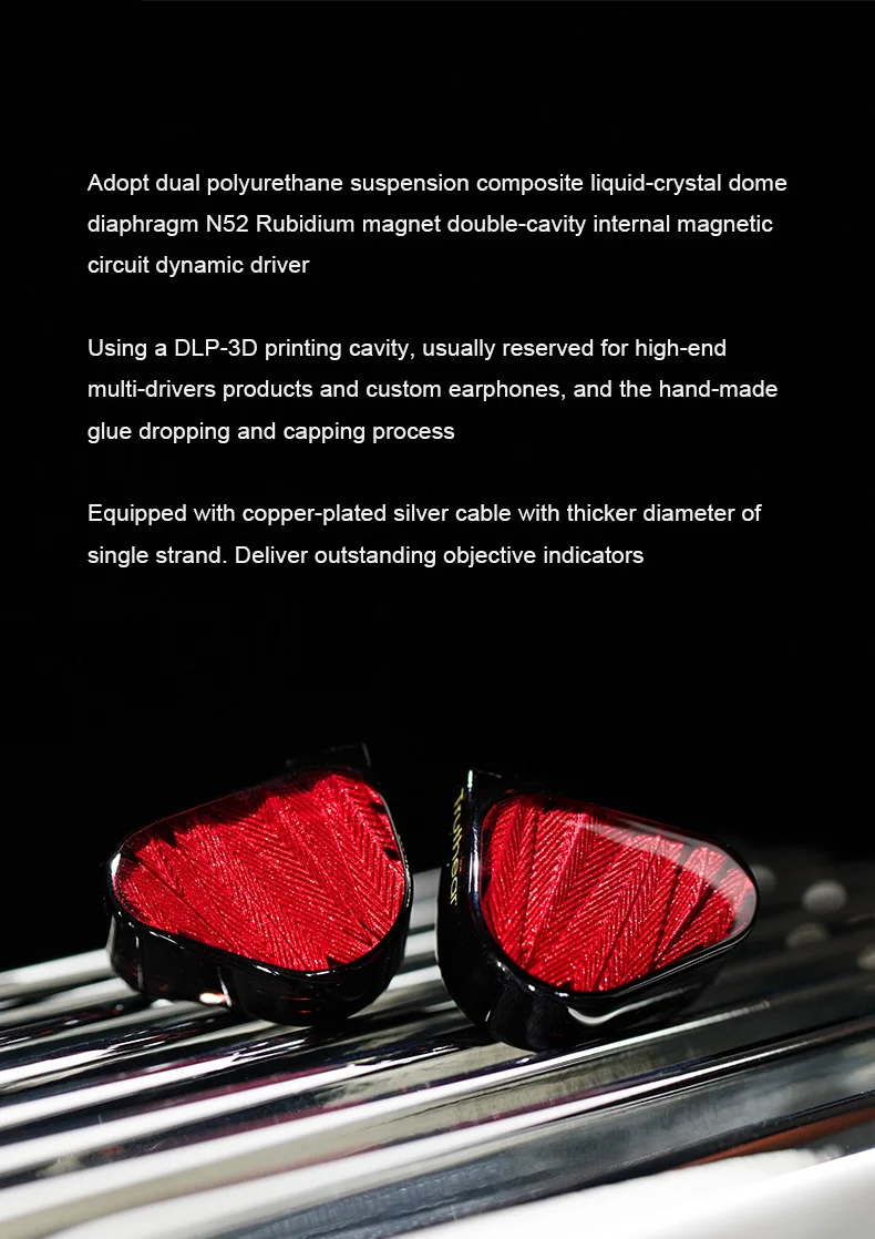 TRUTHEAR X Crinacle ZERO:RED Dual Dynamic Drivers In-Ear-Kopfhörer mit 0,78 2-Pin-Kabel – Detail 4
