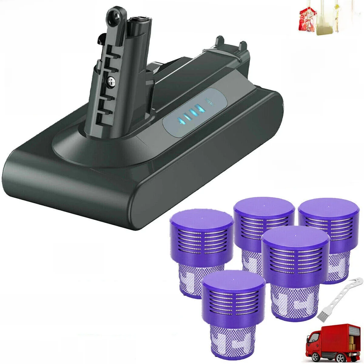 Bateria do Dyson V10 SV12, do Dyson Cyclone Wymienna bateria 25,2 V V10 Animal V10 Absolute V10 Fluffy V10 Mot￶rhead V10 Total Clean Odkurzacz Dyson, 6000 mAh 88,2 Wh — zdjęcie produktu 7