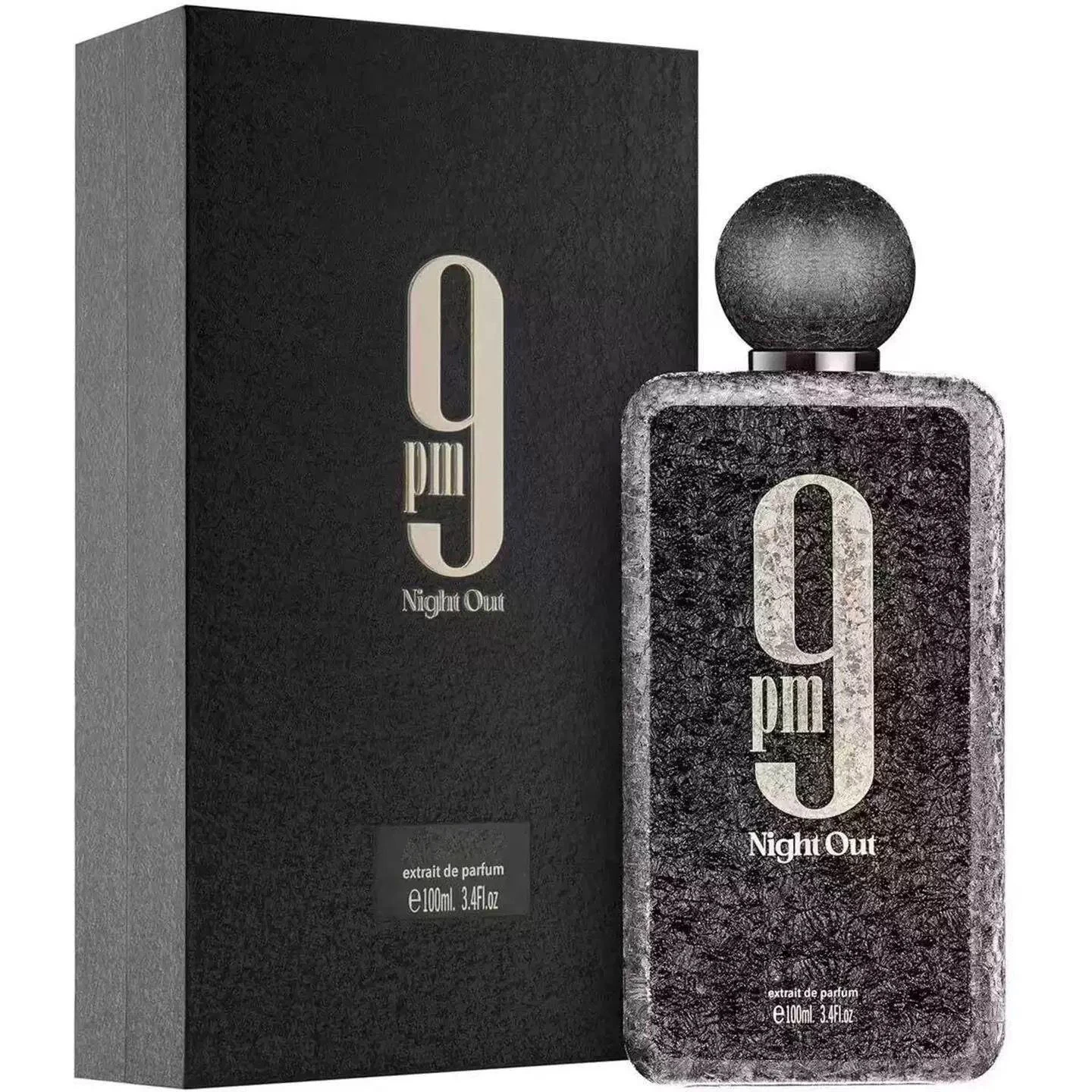 AFNA.N 9PM Parfum de Nuit pour Homme 100ml, Parfum Boisé Ambre Sombre, Parfum Longue Durée, Flacon Givré Effet Glace Pilée, Coffret Cadeau Haut de Gamme, Parfum pour Soirées et Rendez-vous