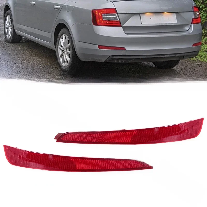 Odblask tylnego zderzaka, dekoracyjna lampka odblaskowa światła stop, odblask światła hamowania do Skoda Octavia A7 Sedan 2013-2017 5E5945105 5E5945106 — zdjęcie 2