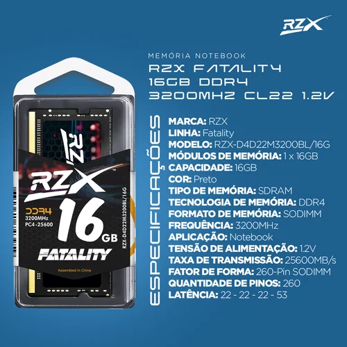 Imagen 2 del producto RZX Memoria RAM portátil DDR4 1,2 V DDR3L 1,35 V 32GB 16GB 8GB 4GB 260pin 3200MHz 2666MHz 2400MHz 204pin 1600MHz Notebook Sodimm M
