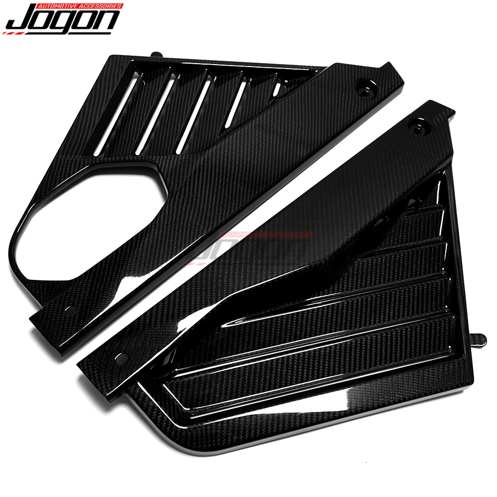 For Chevrolet Corvette C8 Coupe Z51 2020-2023 Carbon Fiber Car Front Engine Side Triangular Hole Panel Decoration Trim Sticker