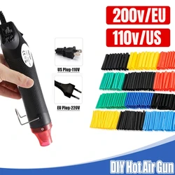 Pistola de calor de 300W, Mini soplador de pistola de aire caliente con tubo retráctil, pistola termorretráctil para manualidades DIY, envoltura de plástico, sello de goma