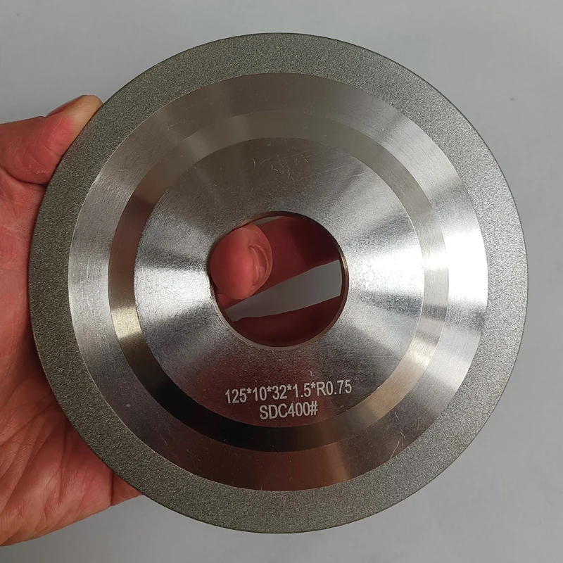 Diamond Arc SDC Grinding Wheel 100mm 125mm 150mm for Steel Glass Ceramics R-arc Alloy Grinding Wheel