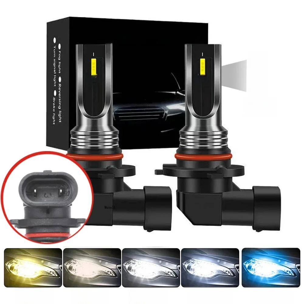 Ampoules Led ZES 9005 9006 HB3 HB4, 2 pièces, H7 H4 H11 H8 H9, clignotant antibrouillard pour voiture, conduite automobile, lampe de course 6000K 12V 24V
