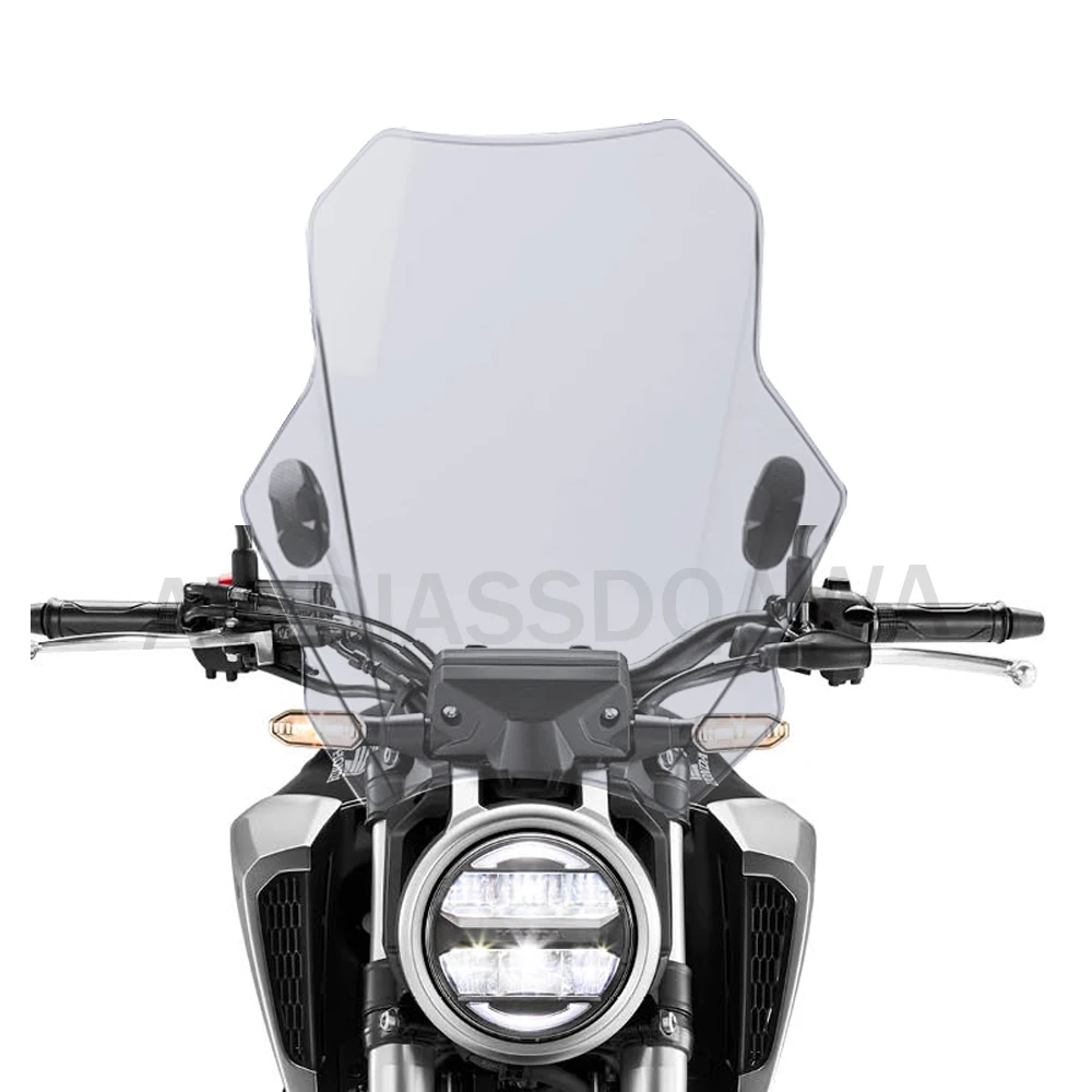 

Universal Motorcycle Windscreen Windshield Covers Screen Smoke Lens Motorbikes Deflector For Honda CB125R CB150R CB250R CB300R