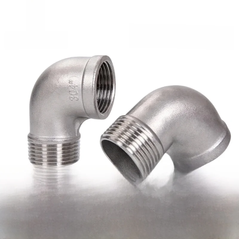 Connecteur coudé de tuyau en acier inoxydable, filetage femelle x mâle, coude de rue, résistant à 90 degrés, SS 1/8, 1/4, 3/8, 1/2, 3/4, 1 pouce