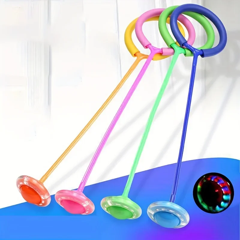 1pc crianças piscando anel de salto esportes saltando bola dobrável piscando saltando bola adequado