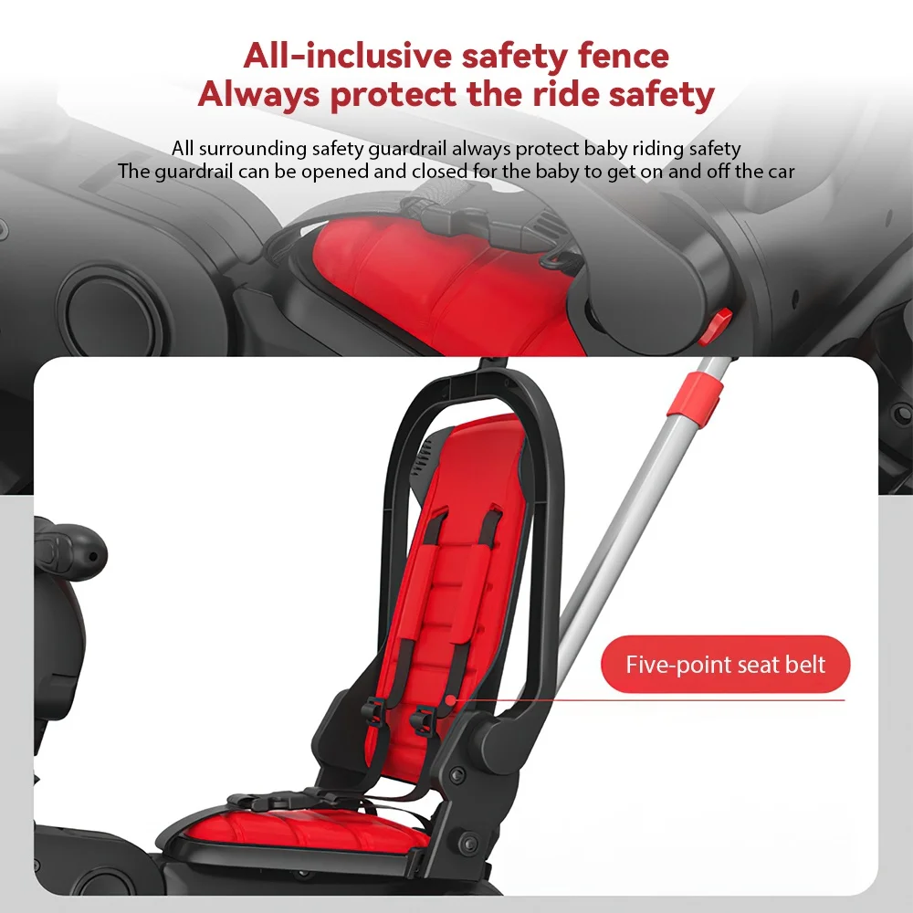 Wózek dziecięcy trójkołowy od 1 do 5 lat wózek ręczny lekki 6.8KG rowerek dla dziecka składany przenośny rower trójkołowy dla dzieci