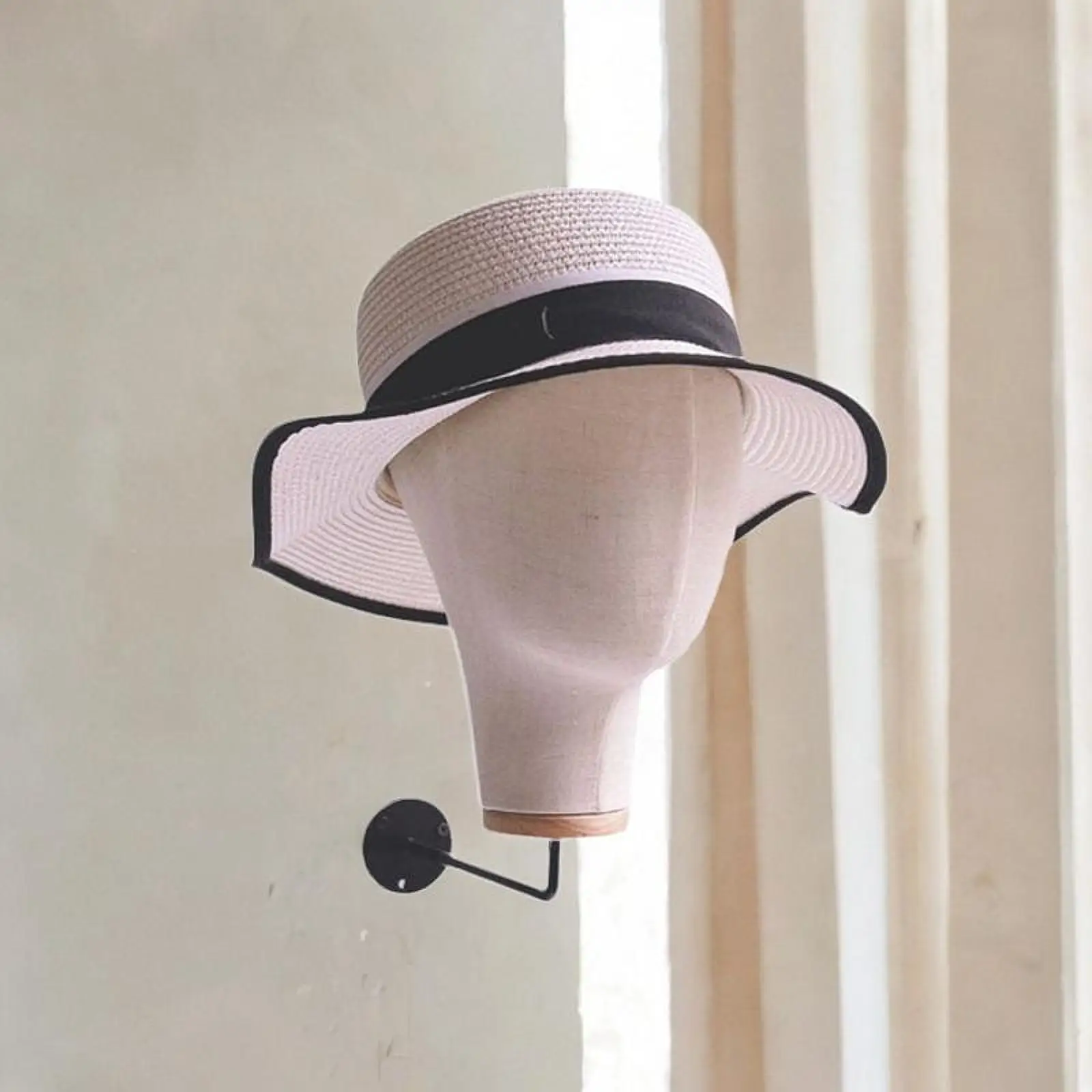 

1 шт., модель головы манекена, настенная вешалка для шляп, настенная креативная голова манекена, парик, демонстрационная голова для торгового центра, парикмахерской, дома