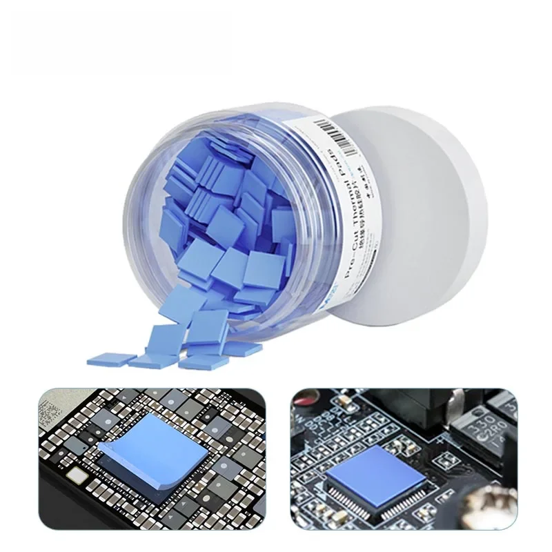 MaAnt 100 Stück wärmeisolierende Silikonplatte, hohe Temperaturbeständigkeit, Motherboard, CPU, IC, GPU, Reparatur, vorgeschnittene Matte