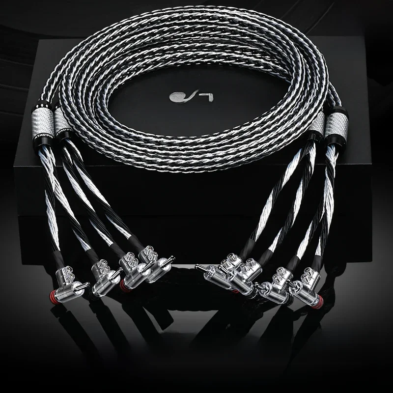 Ataudio Hifi Luidspreker Kabel Hoge Kwaliteit Occ En Siver Gemengde Luidsprekerkabel Met Zelfsluitende Gun Banaan Plug - afbeelding 2