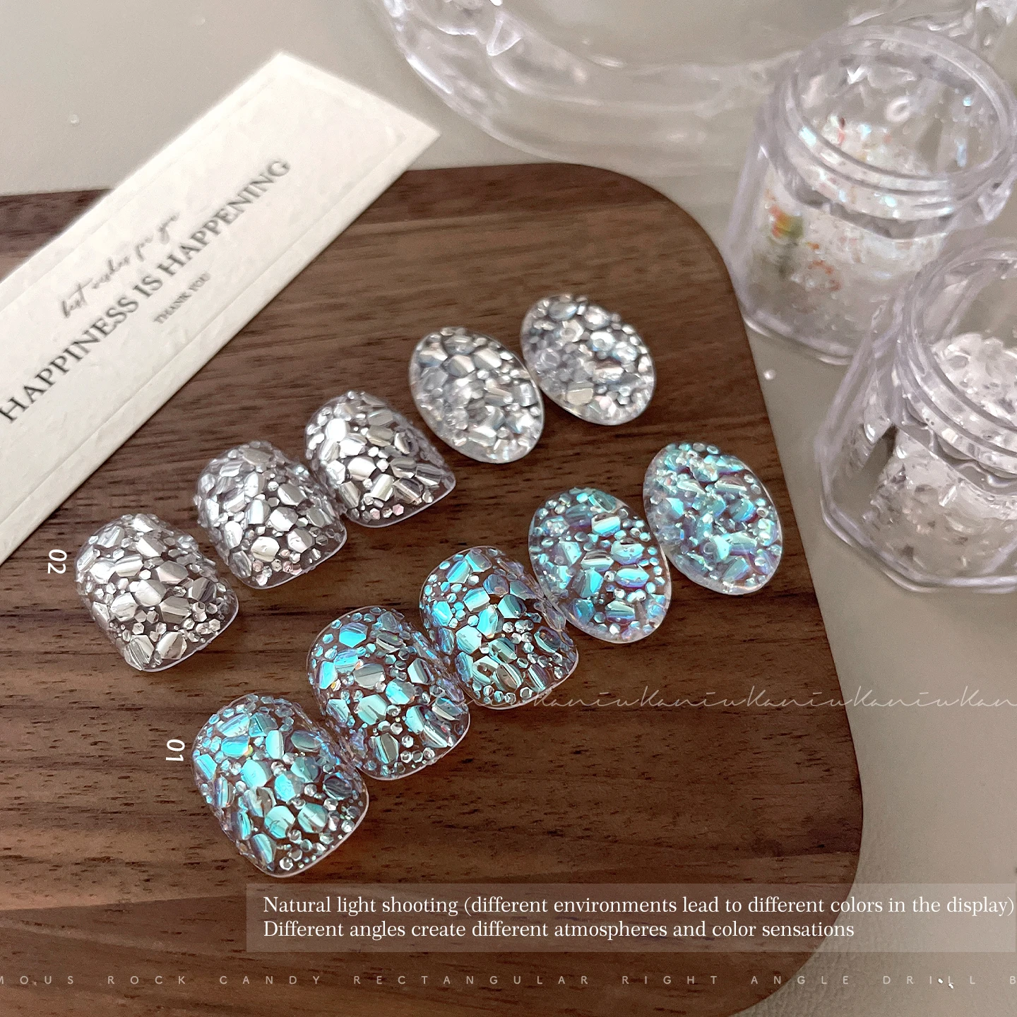 

Kaniu Chasing Afterglow Серебряный блеск для ногтей Блестящие нерегулярные массивные блестящие подвески для ногтей с блестками для поделок Товары для дизайна ногтей