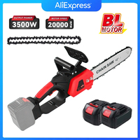 12 Inch Brushless Electric Chain Saw 3500W Portable Logging Chainsaw Rechargeable Cordless Pruning Tools For Makita Battery