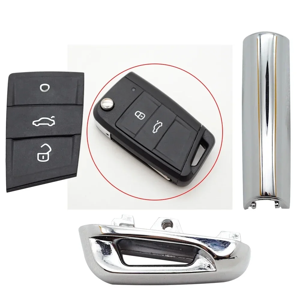 Cocolockey Błyszcząca Metalowa Nakładka na Kluczyk do Vw Golf 7 MK7, Skoda Octavia A7, Seat, Metalowa Część do Pilotów Bezkluczykowych do Golfa Mk7 — zdjęcie 2