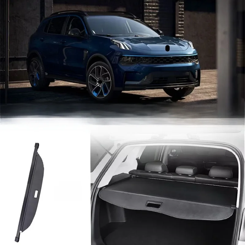 Auto Kofferbak Cargo Cover Voor Lynk & Co 01 EM-P 2017-2024 Bagage Lade Opslag Beveiliging Schaduw schild Gordijn Mat Partitie - afbeelding 2