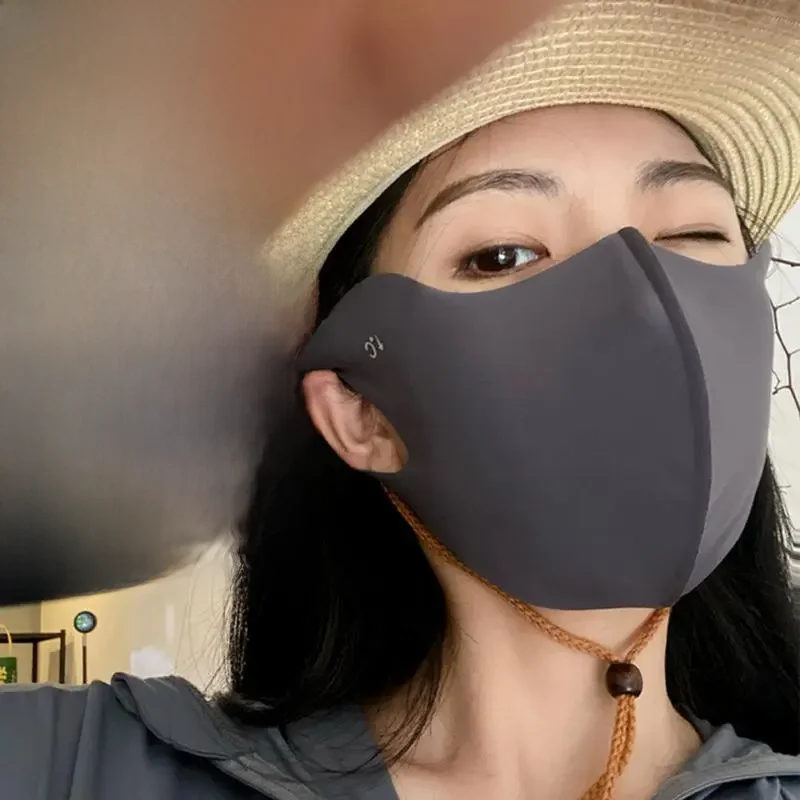 AliExpress Cycling Ice Silk Face Mask Anti-UV Sun Protection Unisex Adjustable Breathable Bandana Hunting Running Sport Mask Scarf