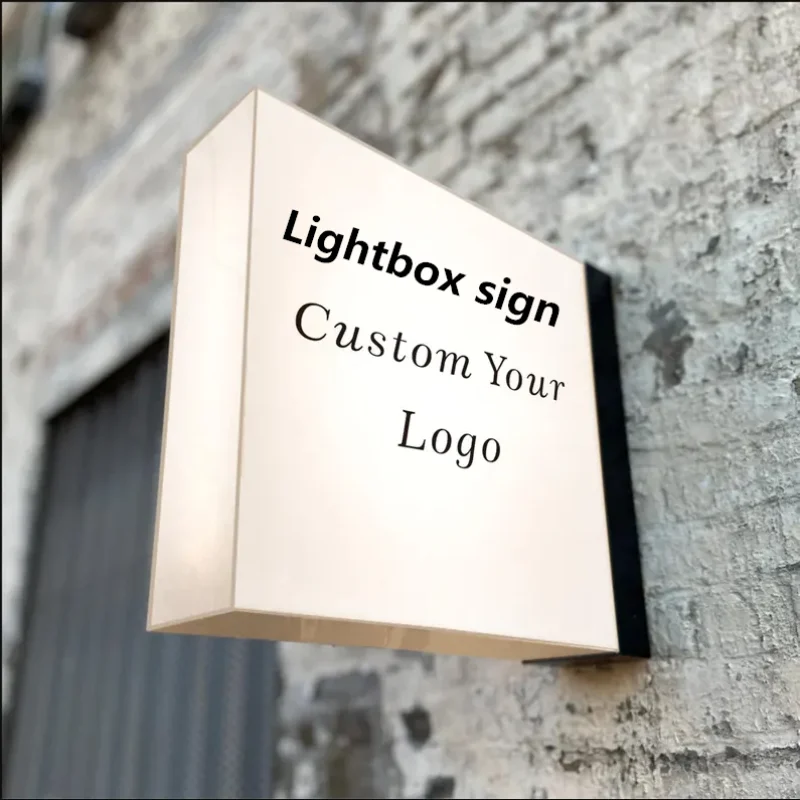 

Custom LED Advertising Light Box Outdoor Waterproof 3D Business Sign Personalized Double Sided Light Box Lamp Shop Signage