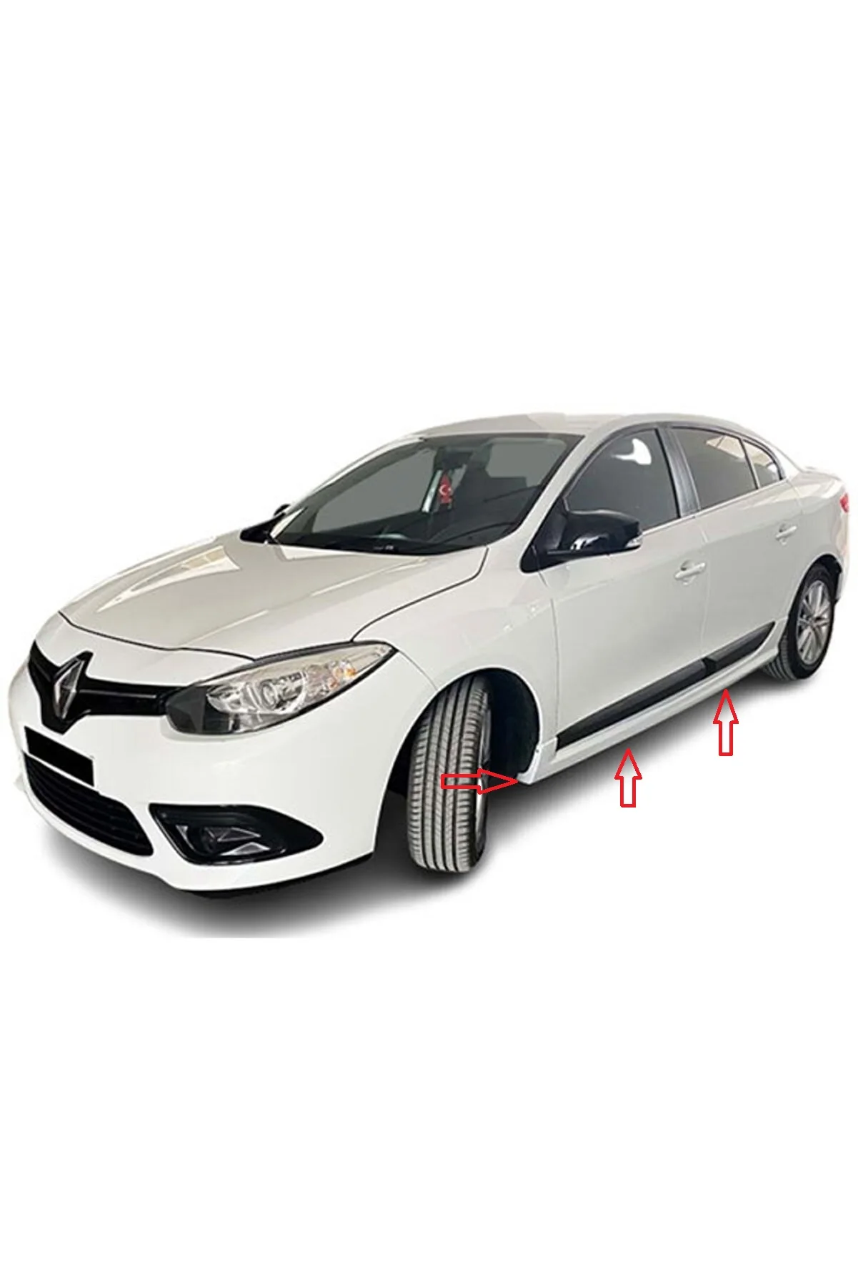 For Renault Fluence Compatible (2010-2016) Bold Style Side Skirt Set - Rocker Stylish Battery Diffuser Spoiler Mirror Plate Flap