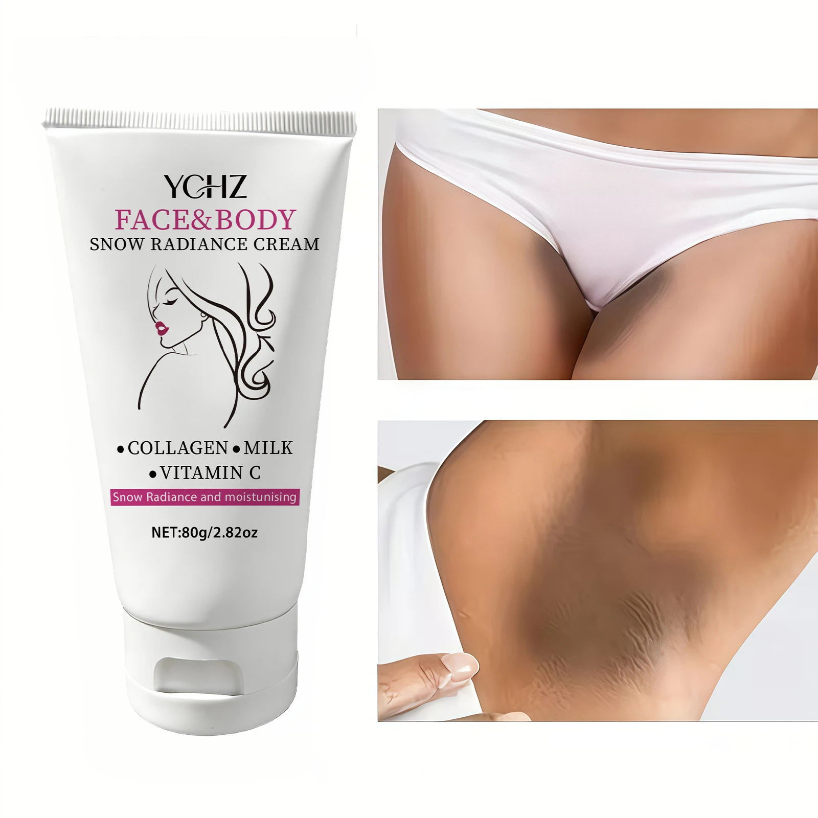 Crema de 3 segundos para un tono de piel uniforme, crema iluminadora e hidratante, hidratación profunda, refrescante y no pegajosa, crema para el cuidado de la piel de color beige claro, cuidado de la piel.
