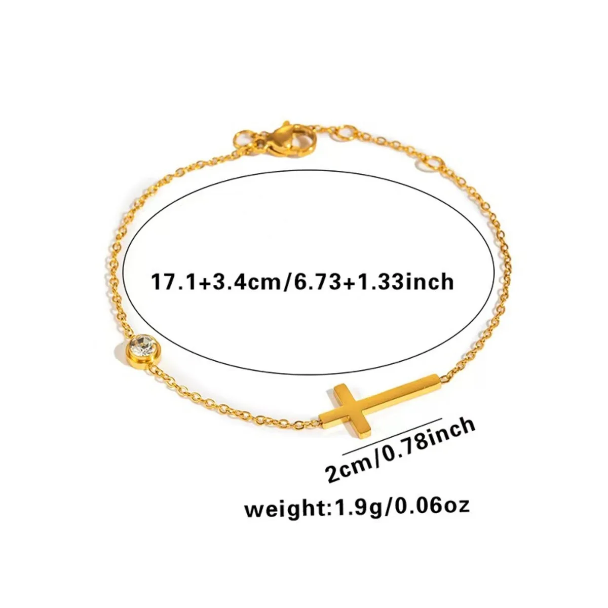 Stainless Steel Necklace Bracelet for Women Vintage Style Gold Color Cross Shape Women's Necklace Ladies Jewelry Party Gift image 5