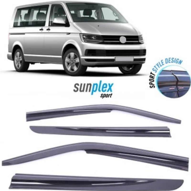 Car window accessories for Volkswagen Transporter T5 T6 Cıtyvan 2003-2018 Sport Style window deflector rain cover visor awnings