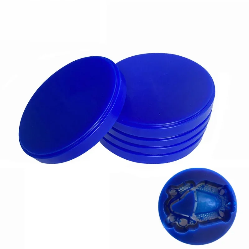 5 stücke Dental Blau Wachs Blöcke Disc Carving OD 98mm 10-25mm CAD/CAM Zahnmedizin Wachs scheiben Materialien Shore D Härte 45-55 grad