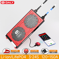 Daly Smart BMS 16S 48v Lifepo4 4S 8S 12v 24V with CAN RS485 3S 8S 10S 13S 17S 20S 36V 60V 72V Li-ion BMS 120A 150A Bluetooth APP